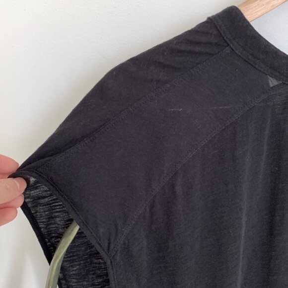 GAP Cotton Split-neck muscle tee Large Black - Picture 4 of 8